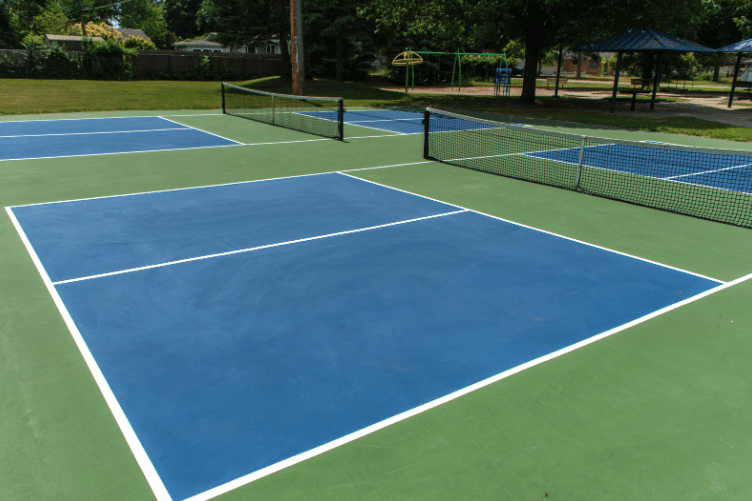 tennis court into a pickleball court