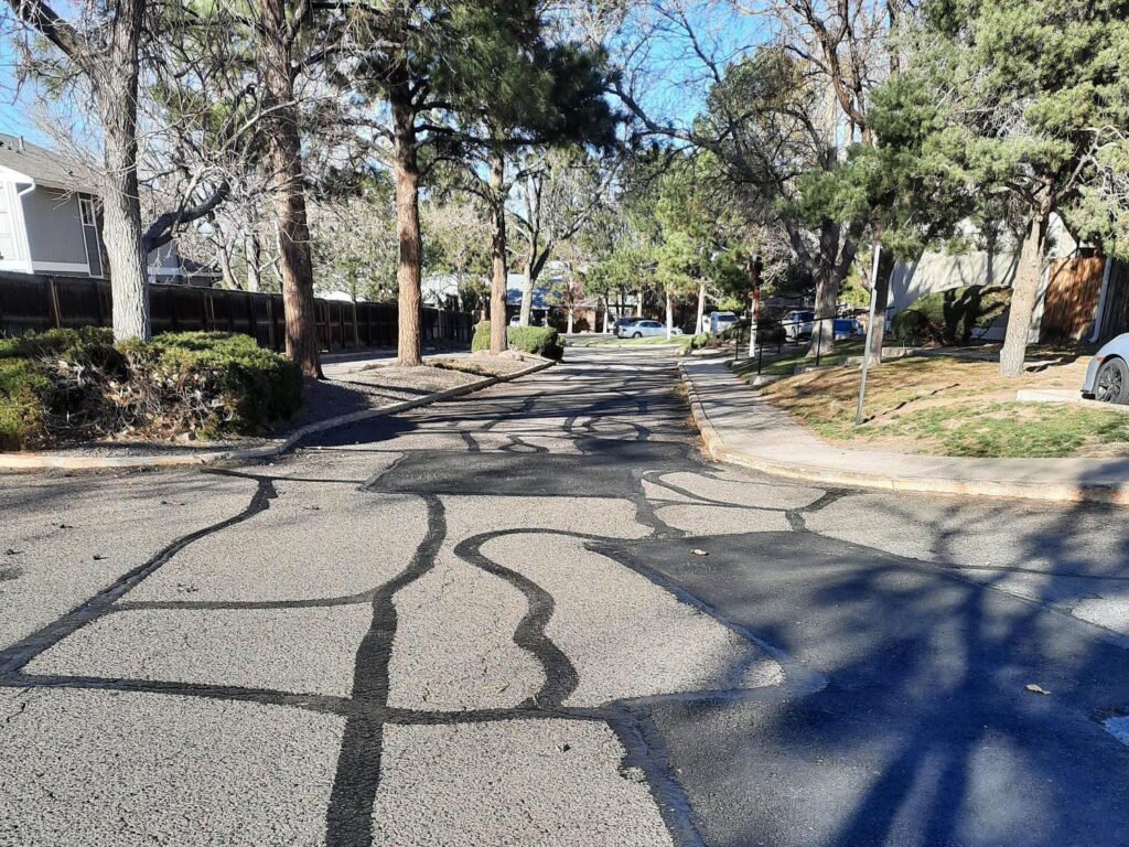 Patching Roads, crack sealing